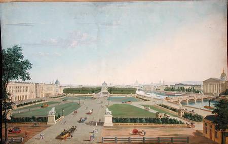 View of the Place Louis XV and the Jardin des Tuileries od Henri Courvoisier-Voisin
