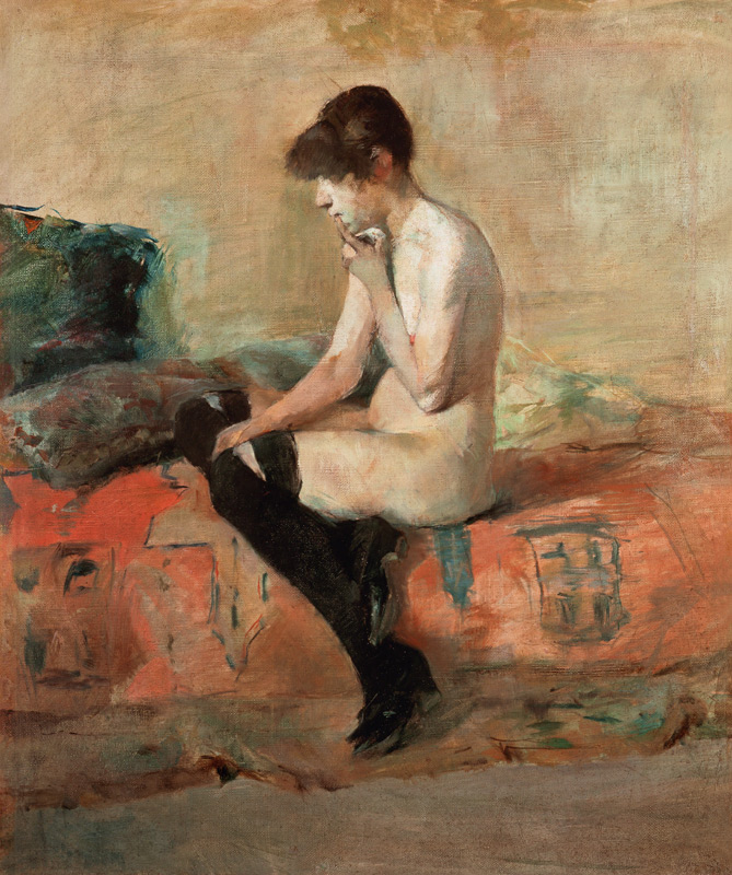 Act study woman on divan sitting od Henri de Toulouse-Lautrec