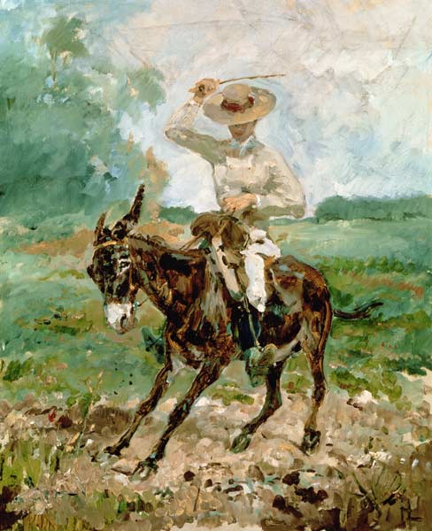 Raoul Tapie de Celeyran (1868-1937) on a Donkey od Henri de Toulouse-Lautrec