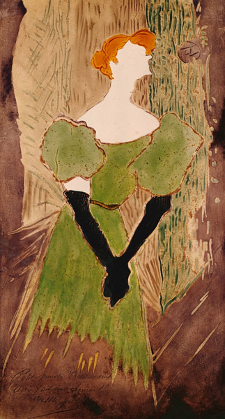 Portrait of Yvette Guilbert od Henri de Toulouse-Lautrec