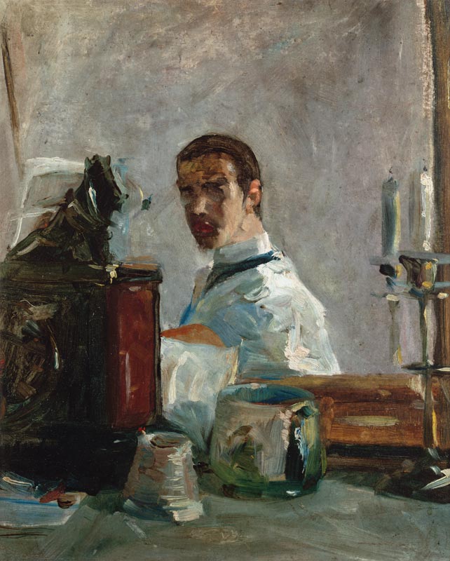 Alone portrait in front of a mirror - Henri de Toulouse-Lautrec jako tisk  anebo olejomalba