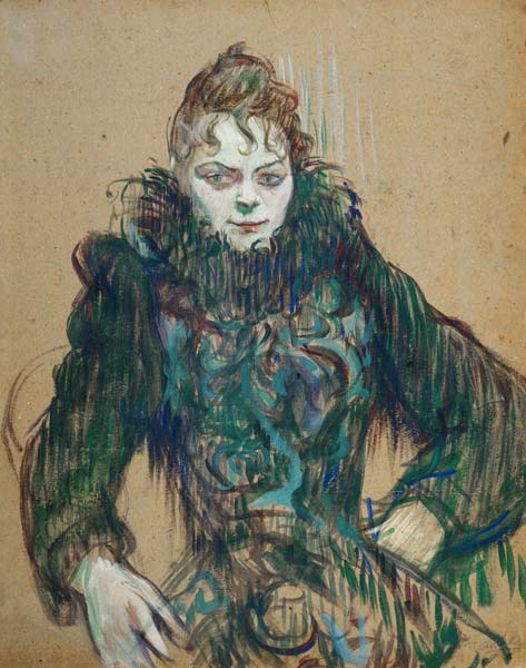 The woman with the black boa od Henri de Toulouse-Lautrec
