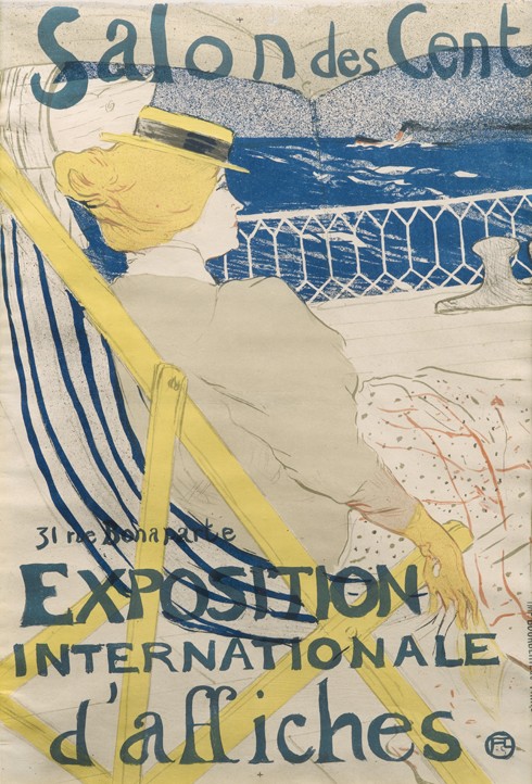 La passagere du 54 - Promenade en yacht (Salon des Cent) od Henri de Toulouse-Lautrec