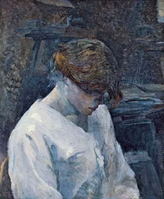 La Rousse in a White Blouse od Henri de Toulouse-Lautrec