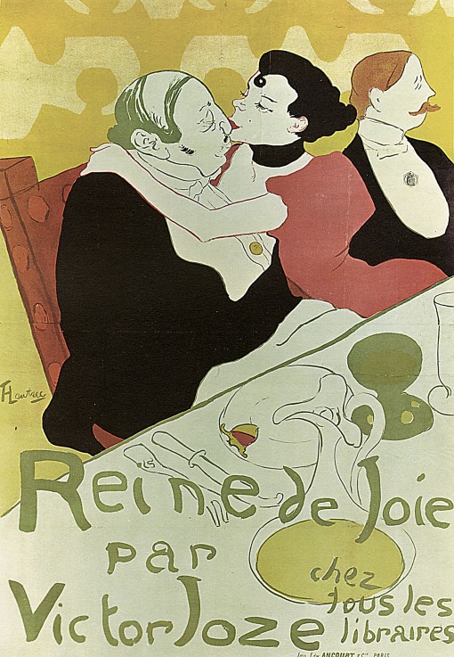 Poster to the Book "Reine de Joie" by Victor Joze od Henri de Toulouse-Lautrec
