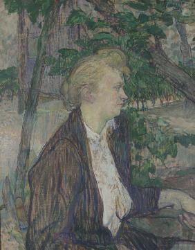 Woman seated in a Garden