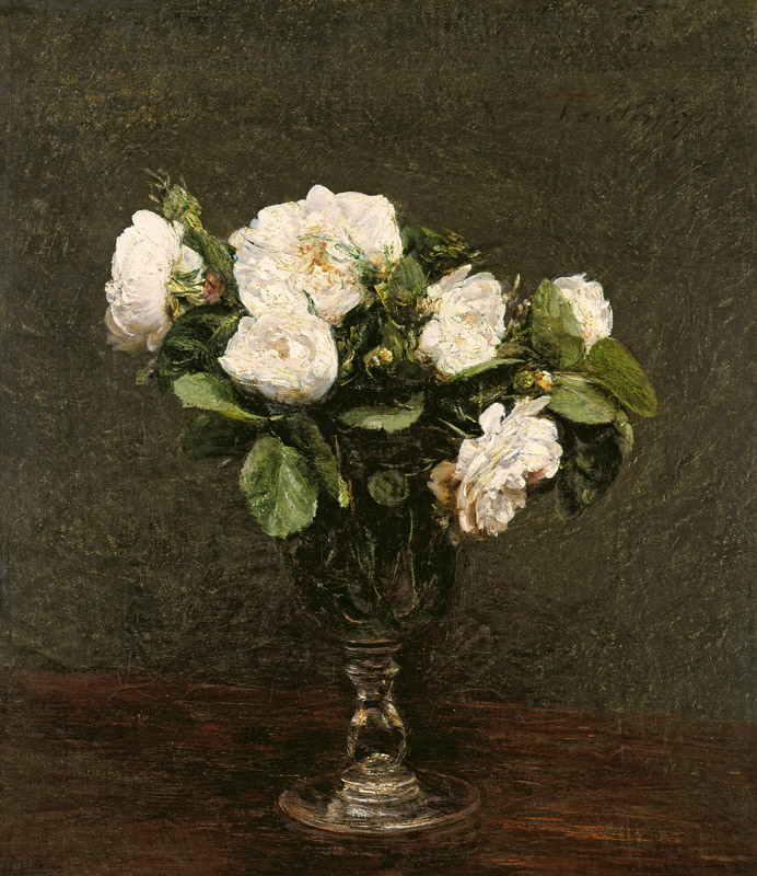 White Roses od Henri Fantin-Latour