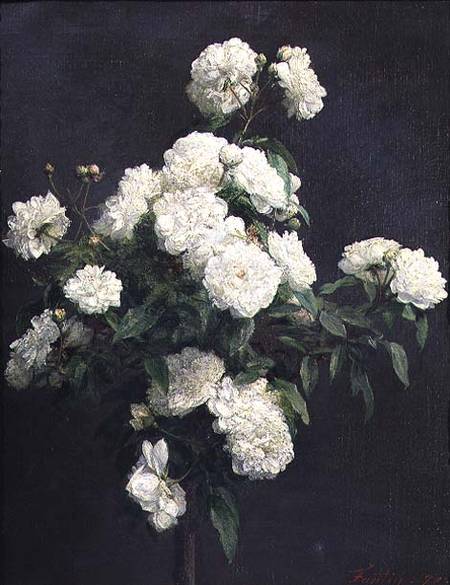 Still Life of White Peonies od Henri Fantin-Latour