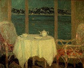 Terrace by the sea at St. Tropez. od Henri Le Sidaner