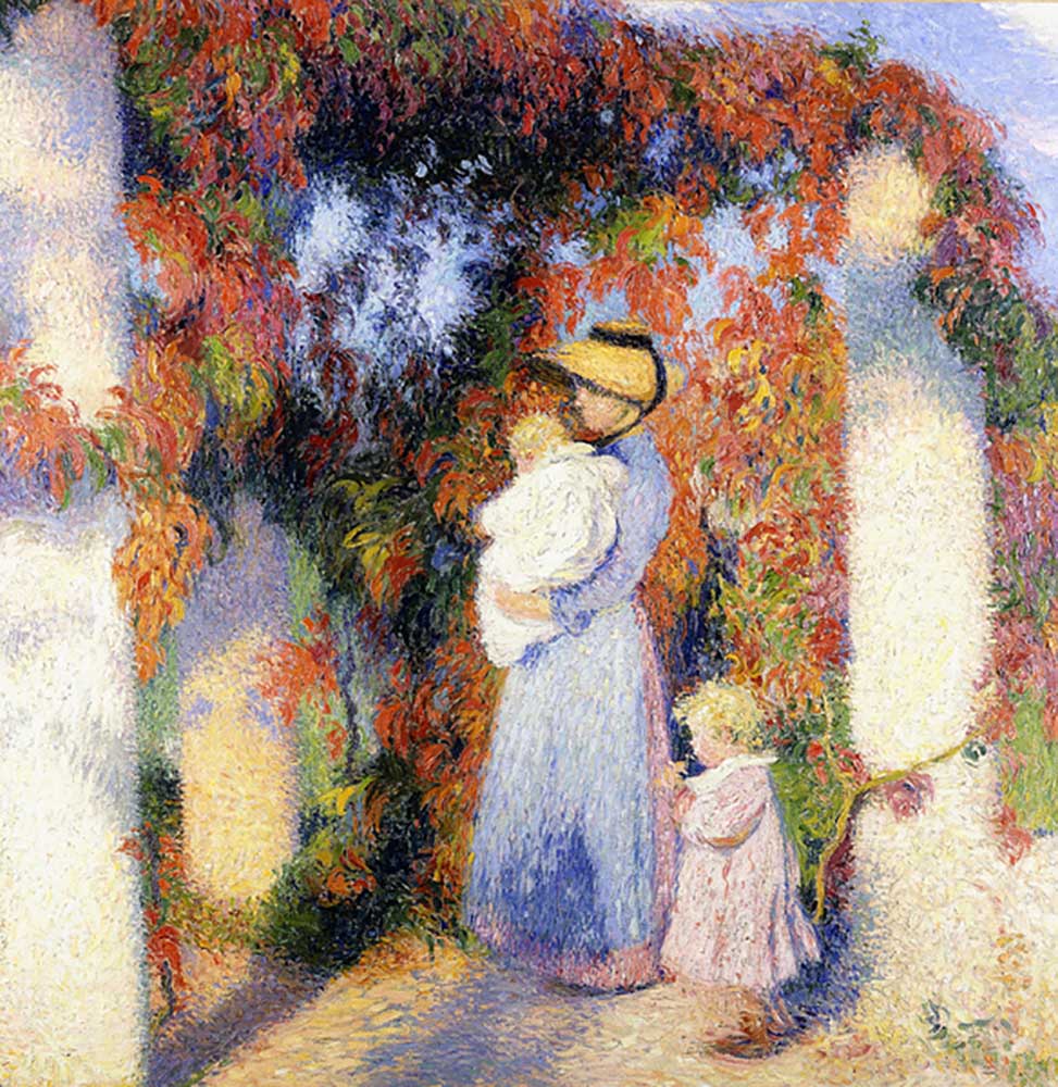 Woman with Two Children under the Main Pergola in Marquayrol, c.1900 od Henri Manguin