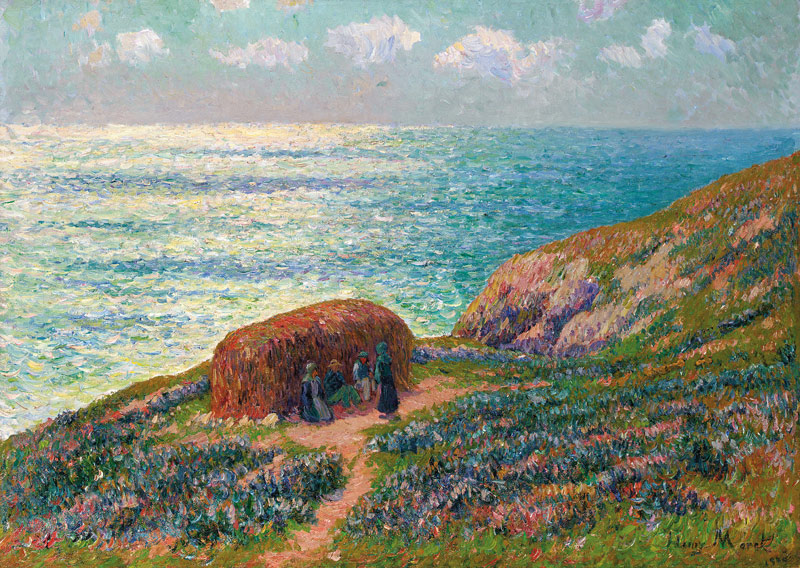 Ramasseuses De Goemon A Moelan, Bretagne  Henry Moret (1856-1913) Oil On Canvas  25 3/4 X 36 1/4 In od Henri Moret