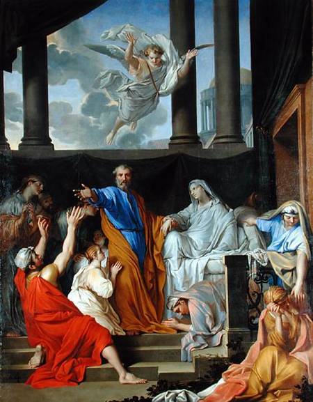 St. Peter Resurrecting the Widow Tabitha od Henri Testelin
