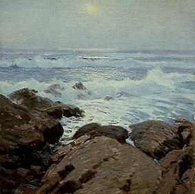 Moonrise over the sea od Henry Hobart Nichols