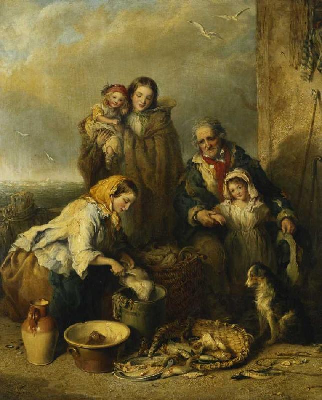 Die Fischerfamilie od Henry Perlee Parker