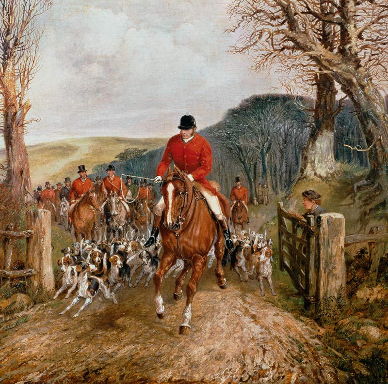 A Hunt Going Through A Gate od Henry Thomas Alken