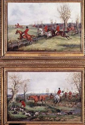 Pair of Hunting Scenes