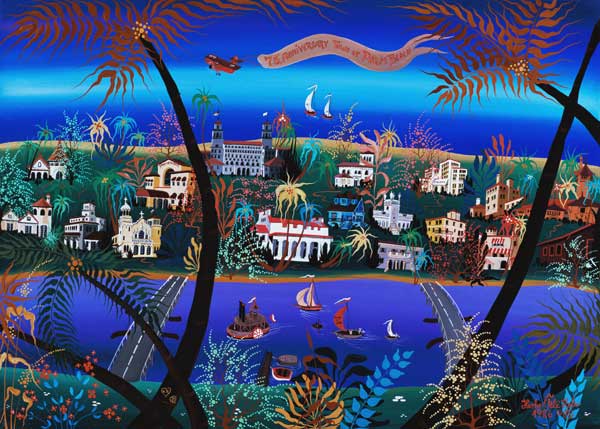 75th Anniversary of Palm Beach, Florida (oil on canvas)  od Herbert  Hofer
