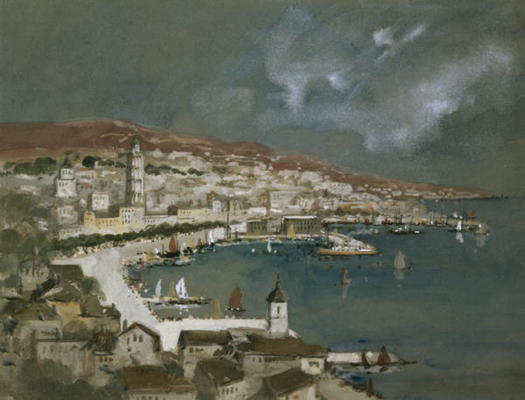 The Harbour of Split, Croatia (w/c and gouache) od Hercules Brabazon
