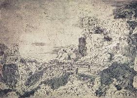 A Rocky Landscape (engraving)