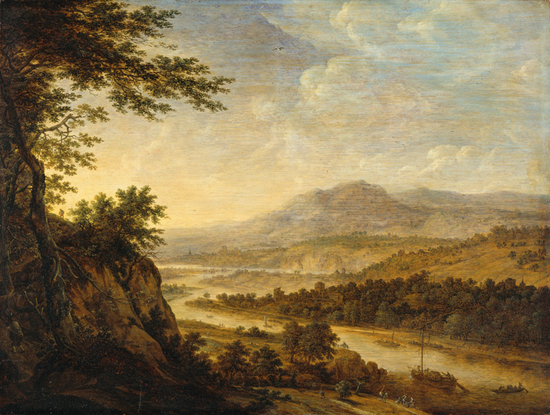 River Landscape with Rise of Cliffs od Herman Saftleven III