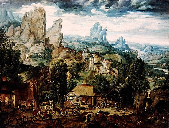 Landscape with Forge od Herri met de (Civetta) Bles