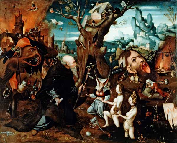 Temptation of St.Anthony / Ptg./ C16th od Hieronymus Bosch