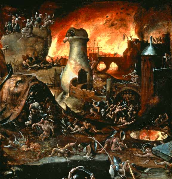 Hell - Hieronymus Bosch jako tisk anebo olejomalba