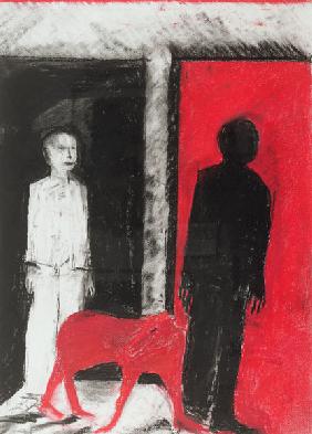 Red Dog, 2004 (pastel & charcoal on paper) 