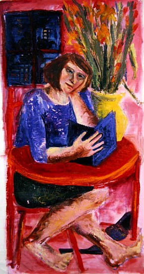 Woman Reading, 2005 (acrylic on canvas)  od Hilary  Rosen