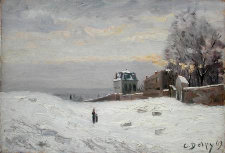 Snow at Montmartre od Hippolyte Camille Delpy