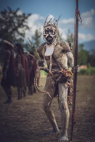 Dani Warrior performing during Baliem Festival