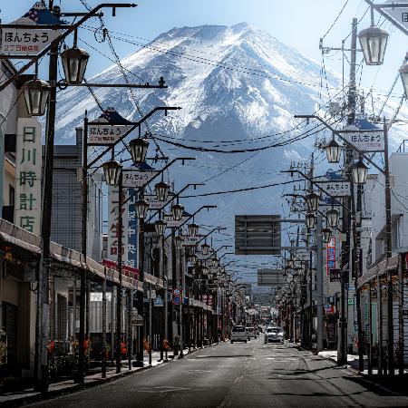 Road leading to Mt.Fuji