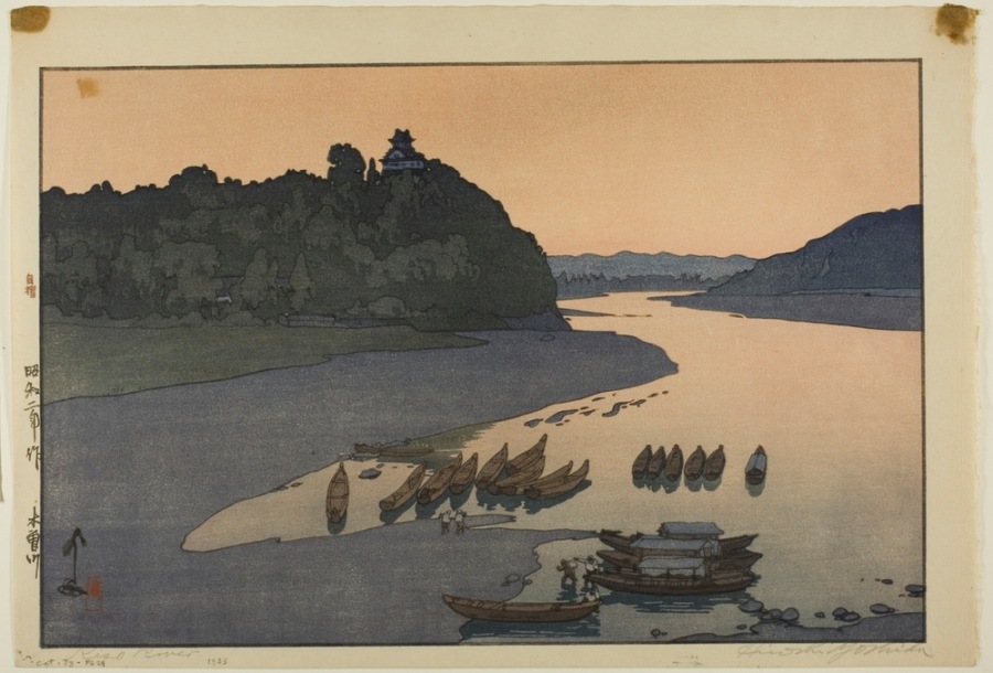 The Kiso River, from the series "Hotei #85" od Yoshida Hiroshi