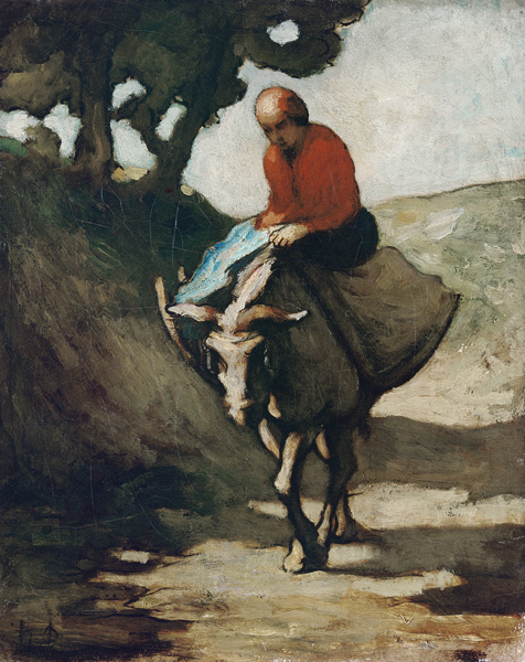 Return of the market. od Honoré Daumier
