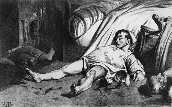 Daumier / Rue Transnonain / April 1834 od Honoré Daumier