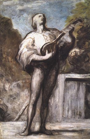 Le troubadour od Honoré Daumier