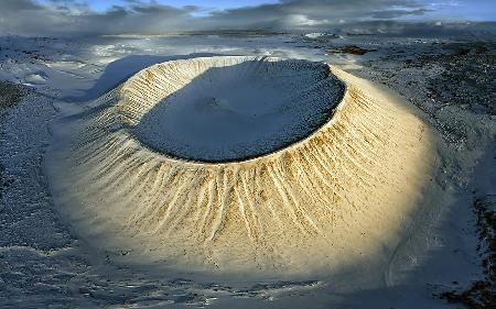 Hverfjall volcano crater