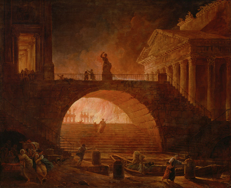 The Burning of Rome od Hubert Robert