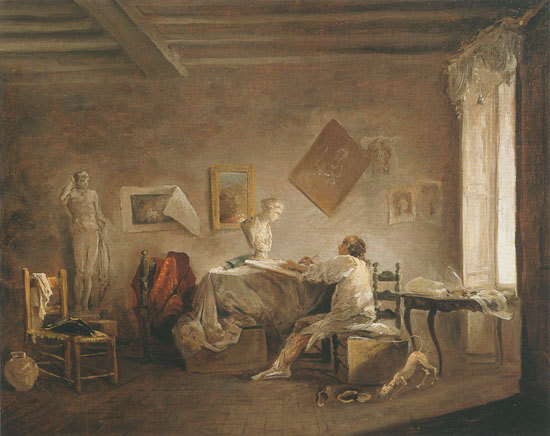 the studio of the painter od Hubert Robert