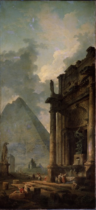 Ruins with pyramid od Hubert Robert