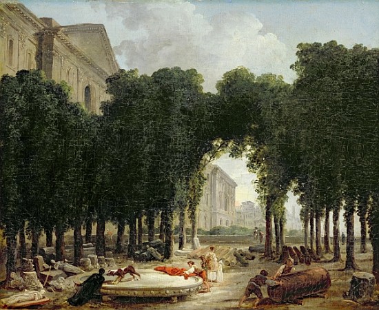 The Louvre and the gardens of the Infanta od Hubert Robert