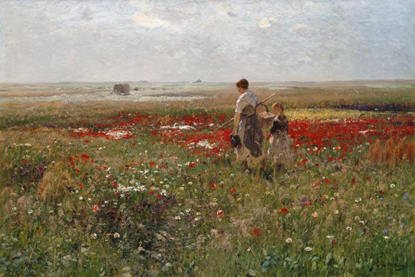 In the flower meadow od Hugo Mühlig