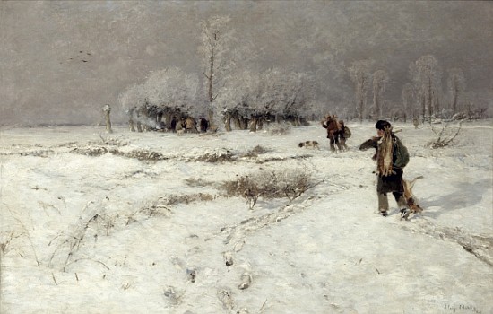 Hunting in the Snow od Hugo Muhlig