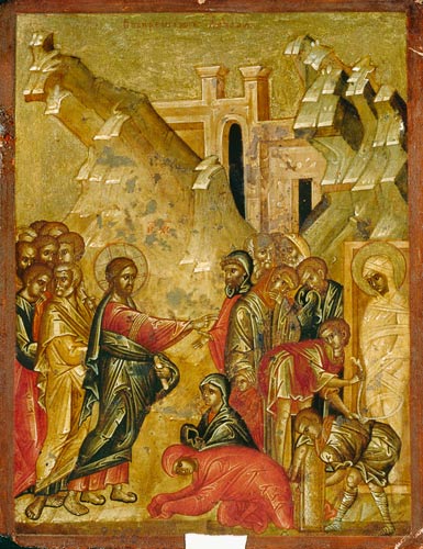 The Auferweckung of the Lazarus. od Ikone (russisch)