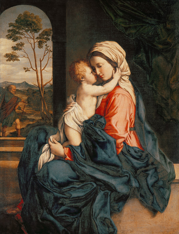 The Virgin and Child Embracing od Il (Giovanni Battista Salvi) Sassoferrato