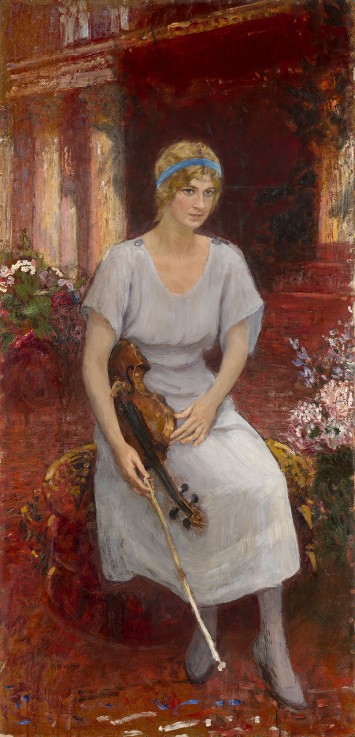 Portrait of the Violinist Cecilia Hansen (1897-1989) od Ilja Efimowitsch Repin