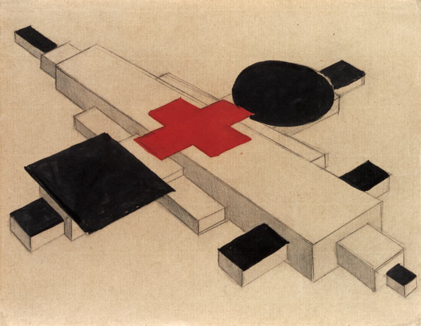 Design for a Suprematist architectural model, 1925-26 (India ink, w/c & pencil on od Ilya Grigorevich Chashnik