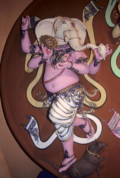 Idol of the Elephant headed god Ganesh (plaster)  od Indian School