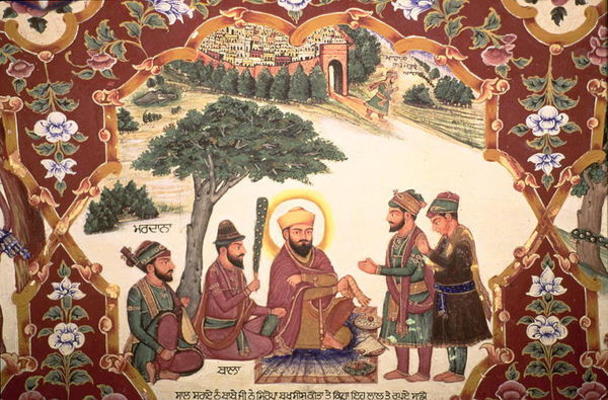 Religious painting at Gurudwara Baba Atalti (photo) od Indian School