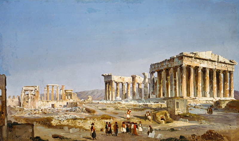 The Parthenon od Ippolito Caffi
